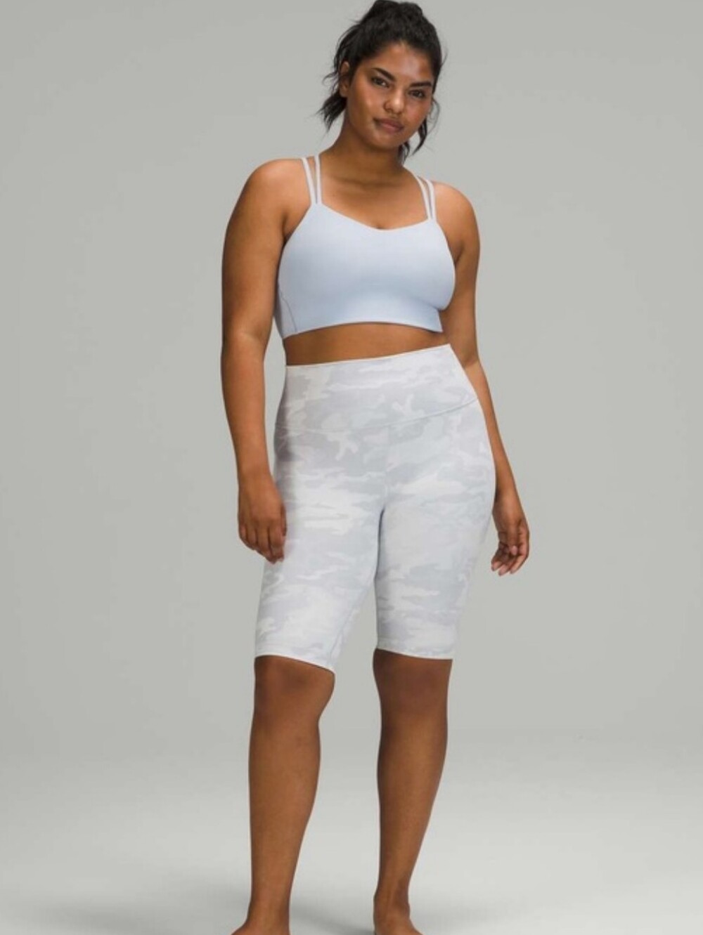 lululemon athletica Light Gray Camo Athletic Shorts